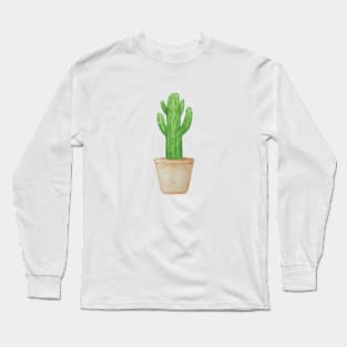 Watercolor Saguaro Long Sleeve T-Shirt